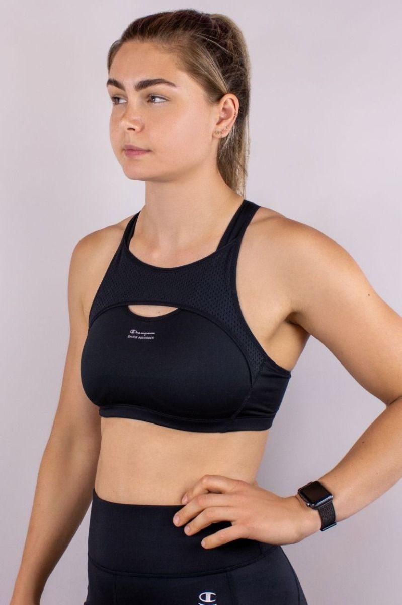 Black sports bra crop top online